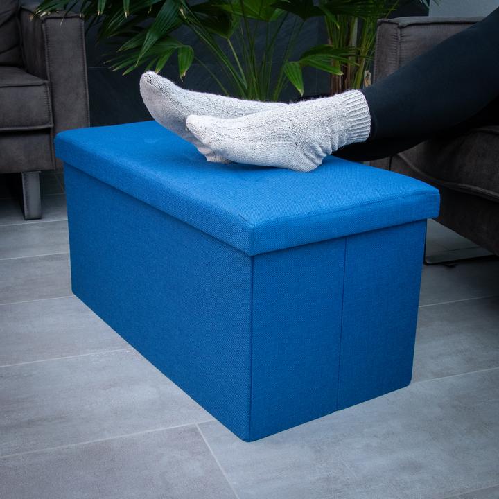 Actual product image Intirilife Bench 76x38x38 cm in OCEAN BLUE (38.76 cm)