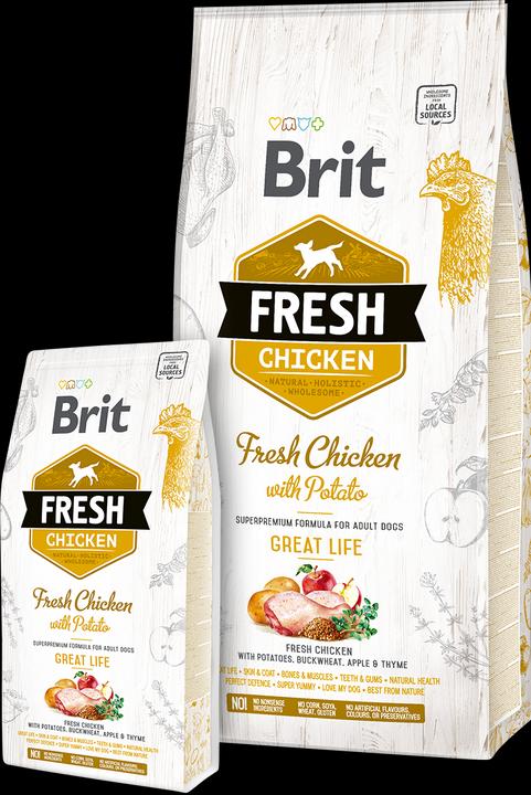 Immagine prodotto Brit Cane fresco con pollo e patate Adult 2,5 kg (Adulto, 1 pz., 2500 g)