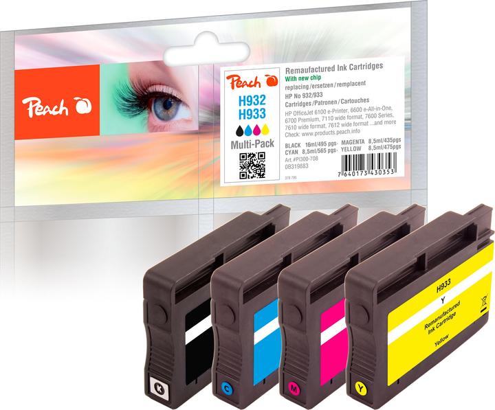 Peach 932/933 Multpack (BK, C, M, Y)