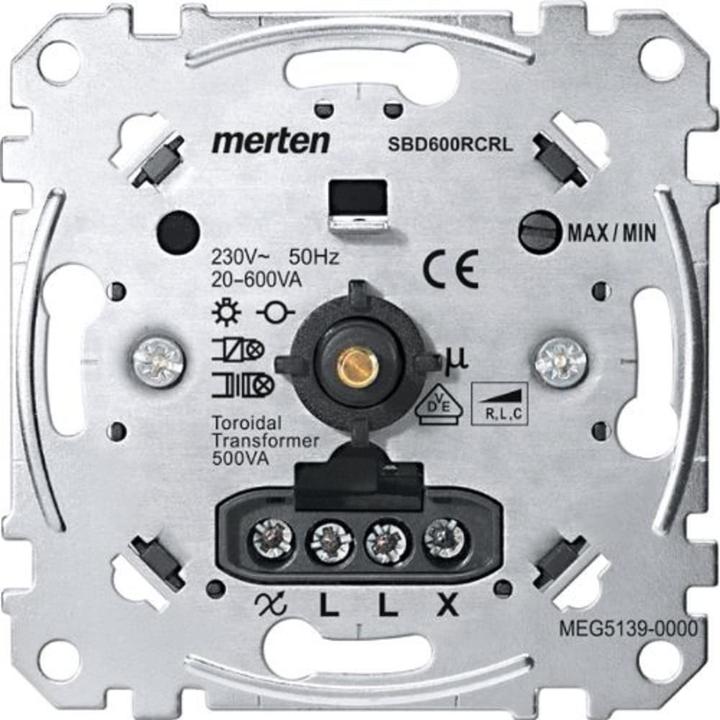 Actual product image Merten Universal rotary dimmer one.
