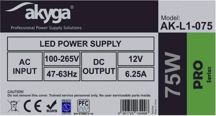 Nährwerte und Zutaten Akyga AK-L1-075