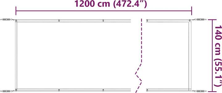 Actual product image vidaXL Senkrechtmarkise (1.40 m)
