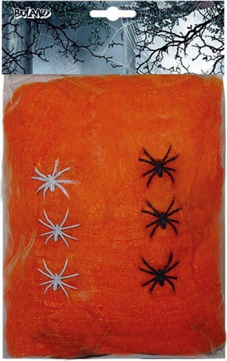 Produktbild Fasnacht Spinngewebe mit Spinnen orange (1 Stk.)
