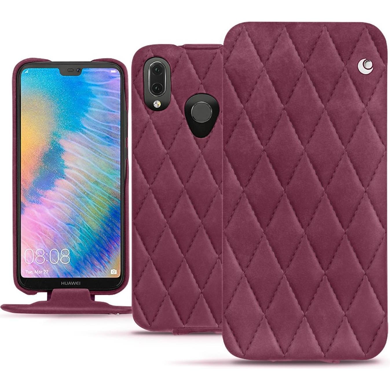 Noreve Lederschutzhülle vertikal (Huawei P20 Lite), Smartphone Hülle, Violett