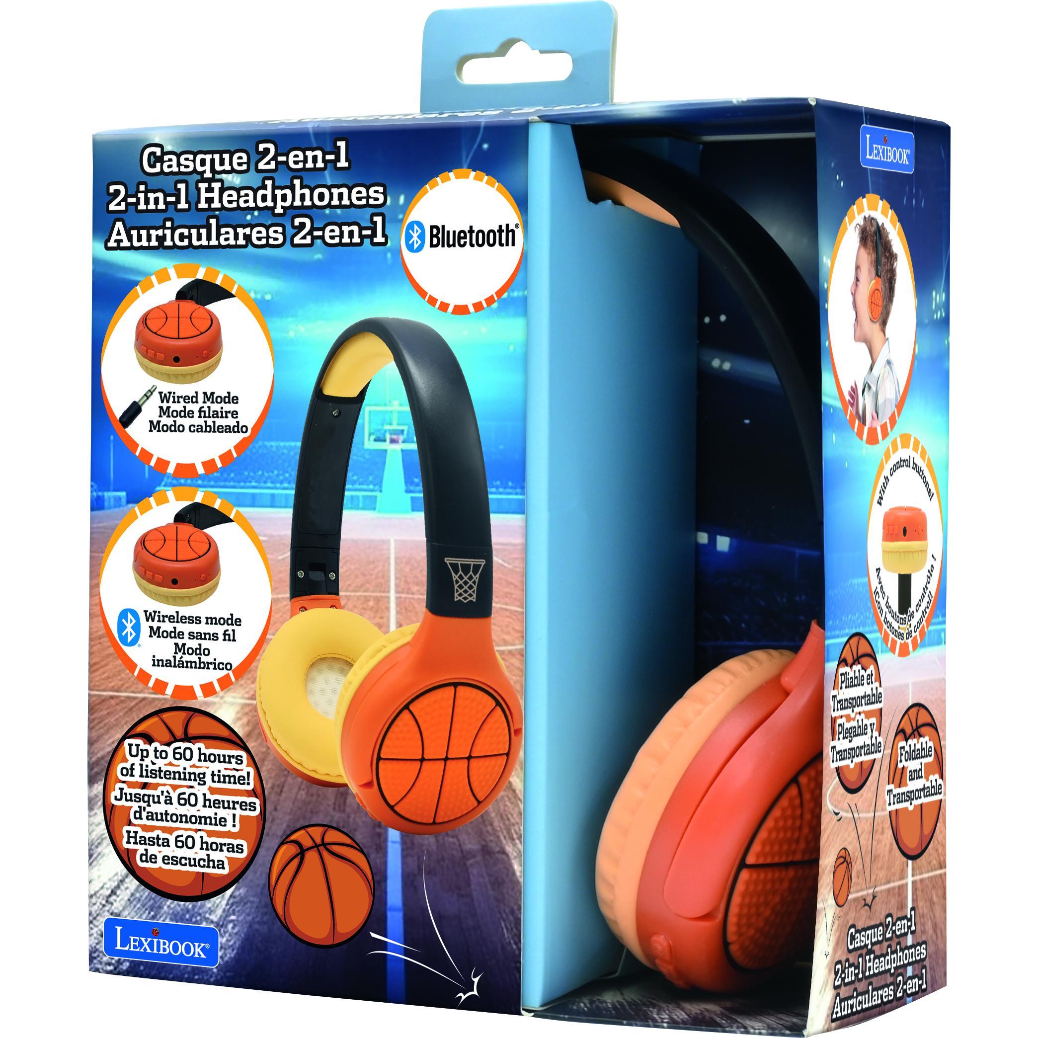 Thumbnail - Lexibook 2-in-1 Basketball Bluetooth Headphones (HPBT010BA)
