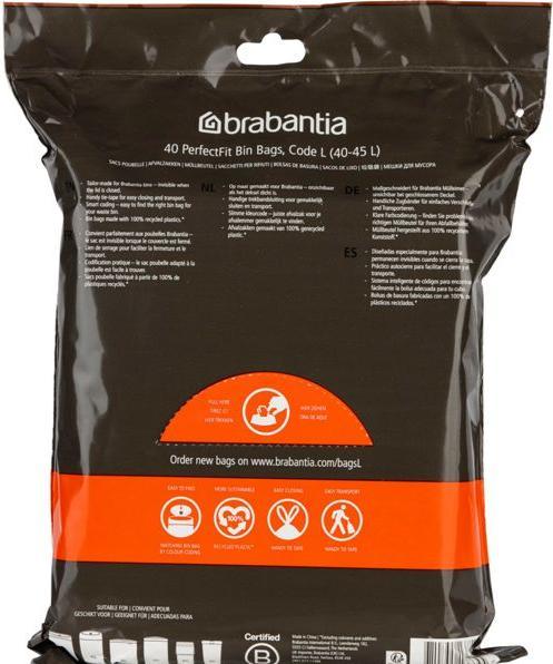 Image du produit Brabantia Sacs PerfectFit (40 x, 45 l)