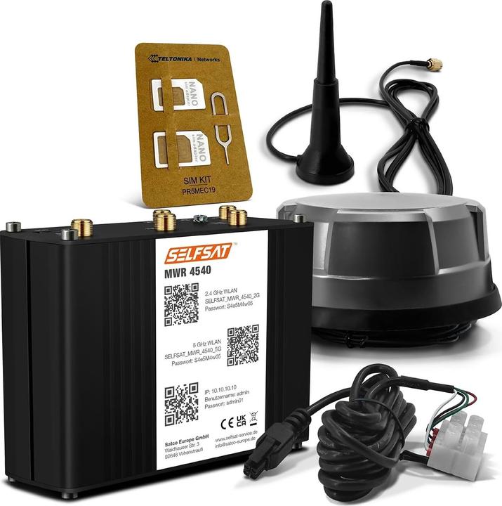 Immagine prodotto Selfsat Router 4G Cat 6 WLAN con antenna panoramica per camper e caravan