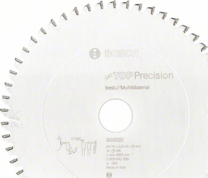 Image du produit Bosch Professional Zubehör Lame de scie circulaire Top Precision Best for Multi Material, 210 x 30 x 2,3 mm, 54