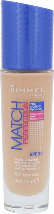 Actual product image Rimmel London Match Perfection SPF20 (101 Classic Ivory)