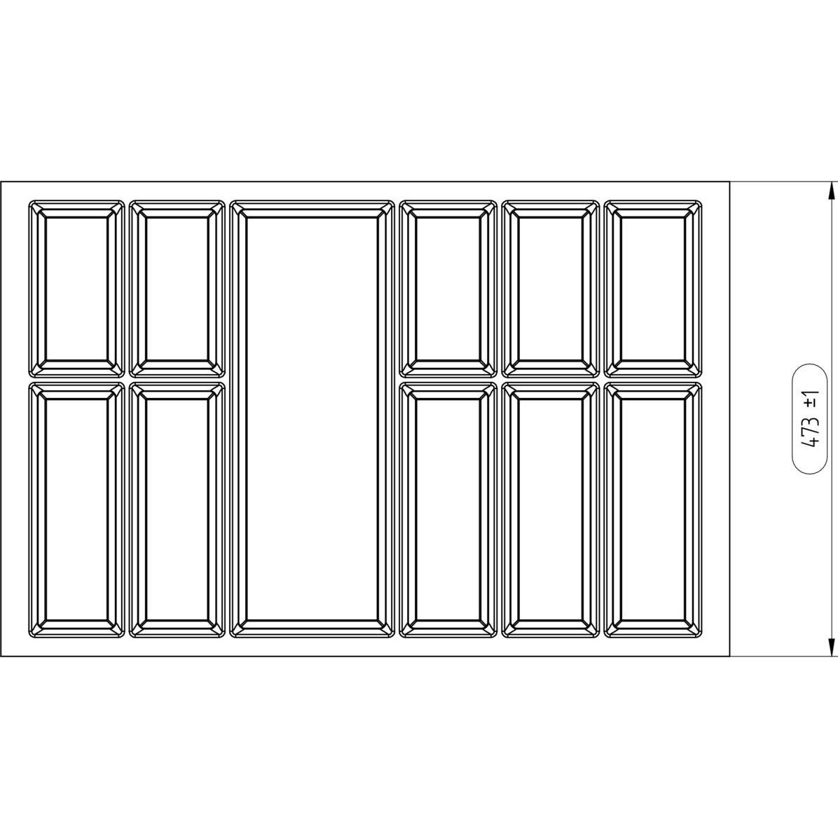 Agoform Besteckeinsatz CLASSICO für BLUM MERIVOBOX, Besteckkasten, Grau
