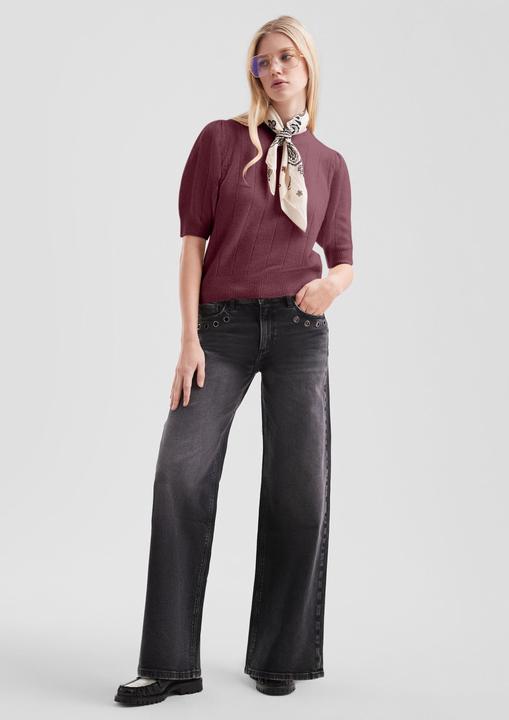 Produktbild s.Oliver Strickpullover Weicher Kurzarm-Strickpullover (XXL)