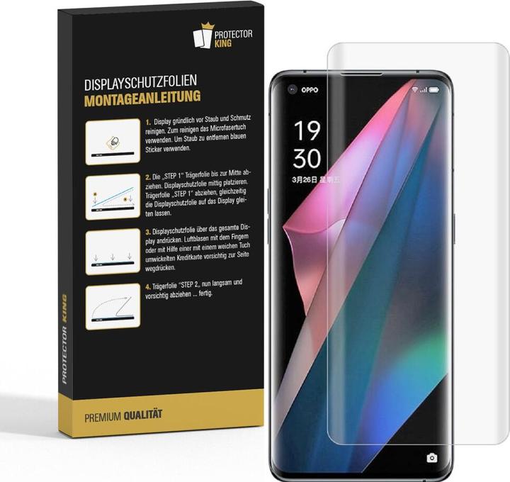 Produktbild Protectorking 4x Panzerfolie Anti-Shock HD Klar (4 Stück, Oppo Find X5 Pro)