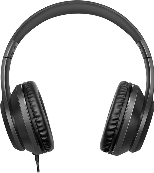Actual product image LogiLink Stereo headset high quality, with microphone, black Connection: 3.5 mm jack plug, integrated Bed (Cable)