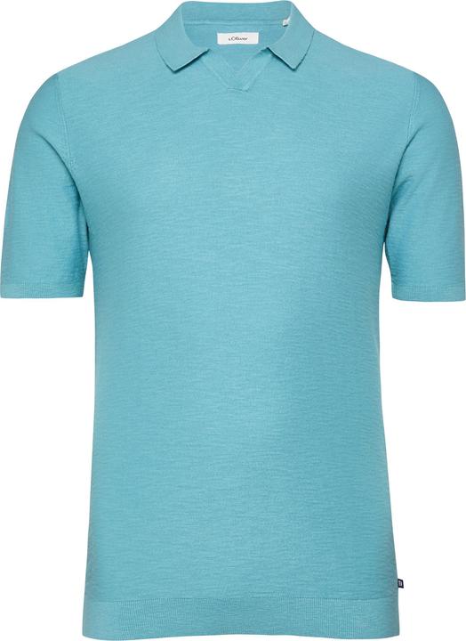 Produktbild s.Oliver Strick-Poloshirt in Flammgarnstruktur (3XL)