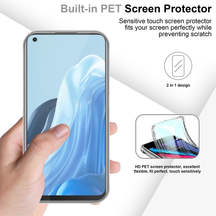 Immagine prodotto Cadorabo Custodia TPU 360 gradi per Oppo FIND X5 LITE / Reno7 5G (Oppo Find X5 Lite, OPPO Reno7 Z 5G)