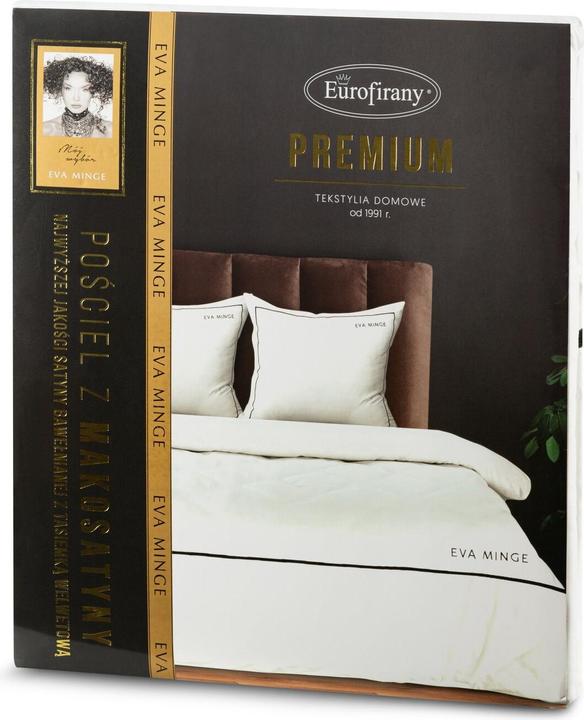 Produktbild Eurofirany Bettwäsche 160x200 cm von Baumwollmakosatin weiss mit dem Eva Minge Eva 10 Logo (Bettwäsche Set, 160 x 200 cm)