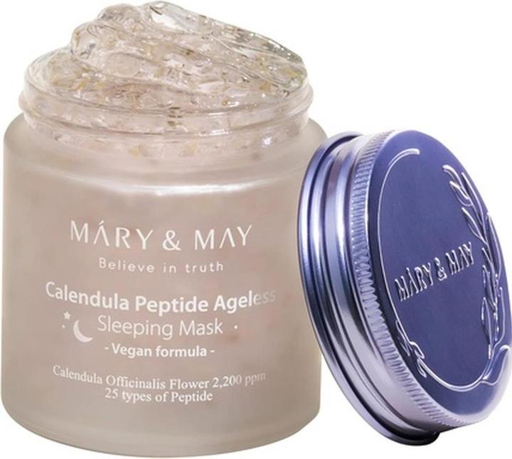 Produktbild Mary&May Vegan Calendula Peptide Ageless Sleeping Mask 110g Deep Hydration with Calendula Petals and 25 Types