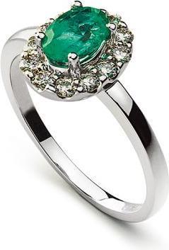 Produktbild Natsumi Schmuck WEISSGOLDRING 18K/750 0.74 CT. MIT 12 BRILLANTEN (53, 750/18 K Gold)