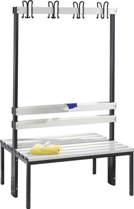 Produktbild C+P Garderobenbank BASIC, doppelseitig (100 cm, 165 cm)