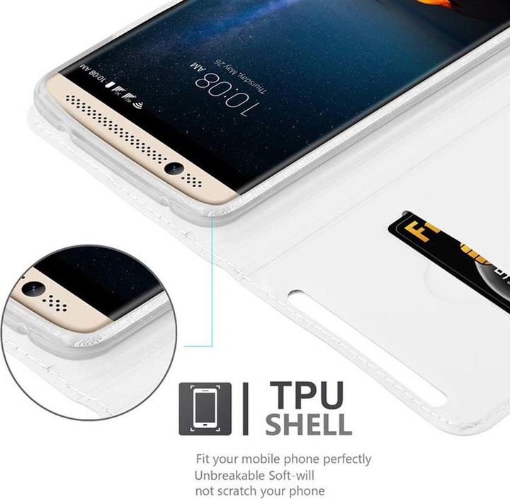Actual product image Cadorabo Book Classy Style Cover (ZTE Axon 7)