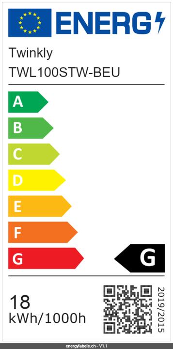 Energy Label Twinkly LedStreifen (Multicoloured, 150 cm, Indoor)