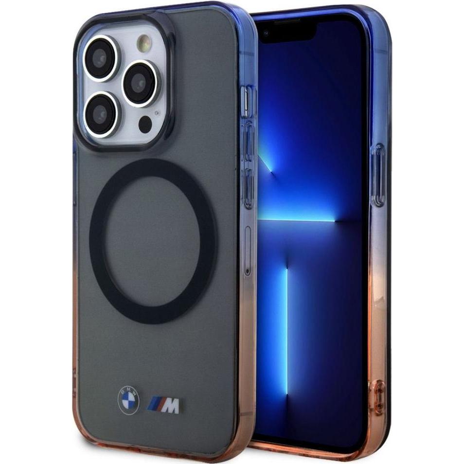 BMW BMHMP15LHTGE iPhone 15 Pro 6.1" szary/grey hardcase Gradient Bumper MagSafe (Apple iPhone 15 Pro), Smartphone Hülle,...