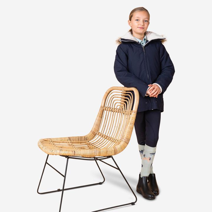 Immagine prodotto Fouganza Giacca da equitazione invernale 500 impermeabile e calda per bambini blu navy (140)