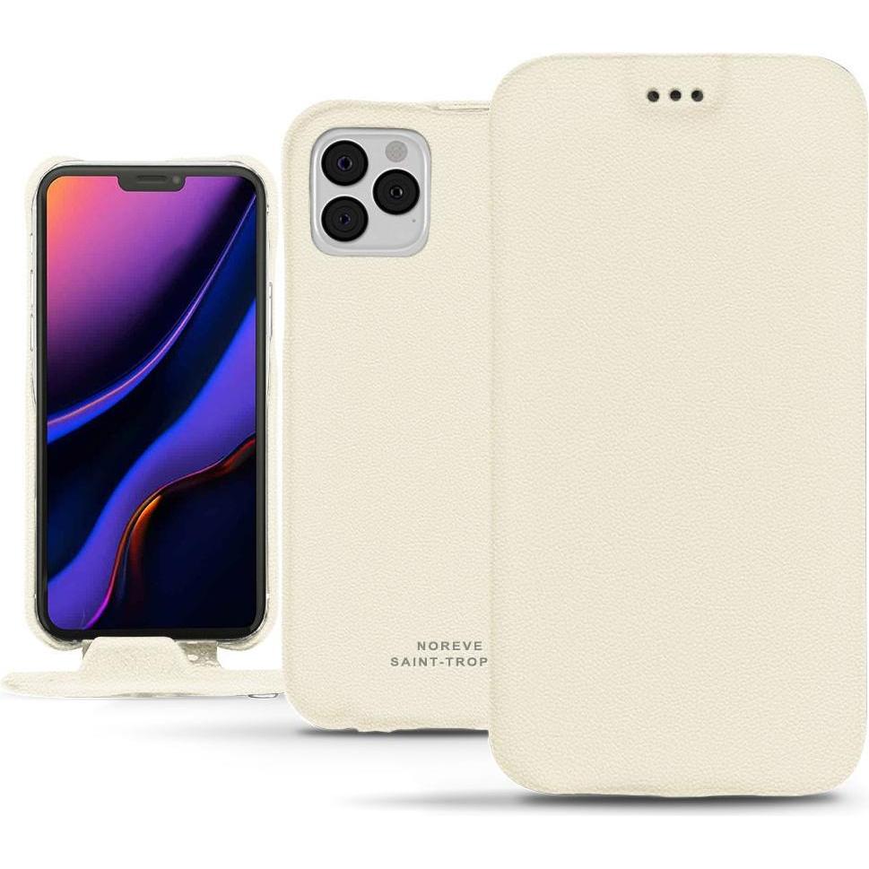 Thumbnail - Noreve Lederschutzhülle vertikal (Apple iPhone 11 Pro), Smartphone Hülle, Weiss