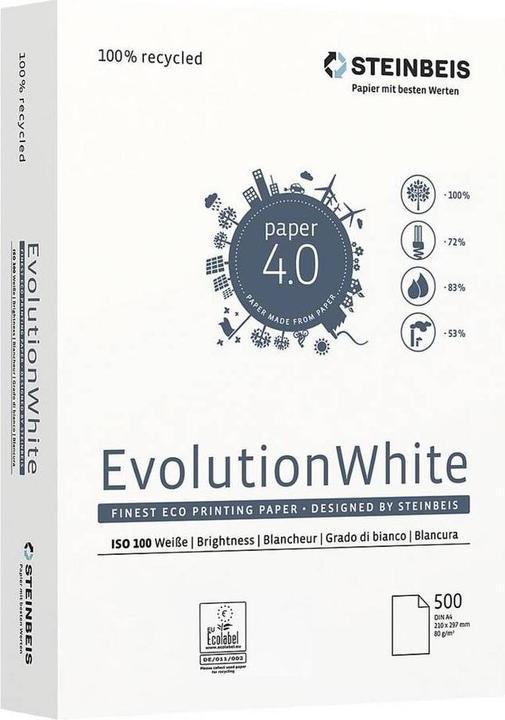 Produktbild Steinbeis EvolutionWhite (A4, 500 Blätter, 80 g/m²)