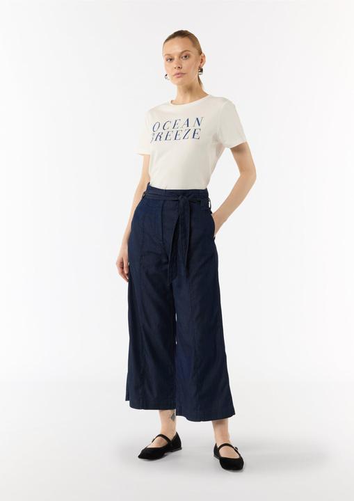 Actual product image Comma Hose Culotte aus Lyocellmix mit Bindegürtel (42)