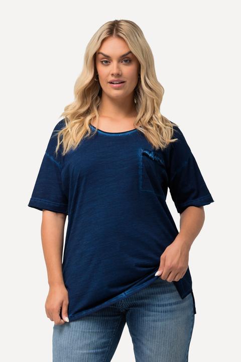 Produktbild Ulla Popken T-Shirt, oversized, Rüschen-Brusttasche, Halbarm (46, 48)
