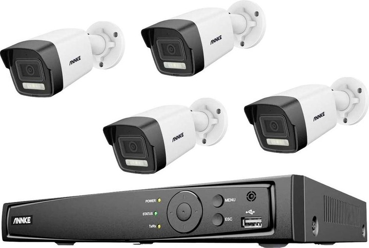 Annke N48PAW+I91DD*4+2T LAN IP surveillance camera set 8-channel with 4 cameras 409 (4096 x 3072 Pixels)