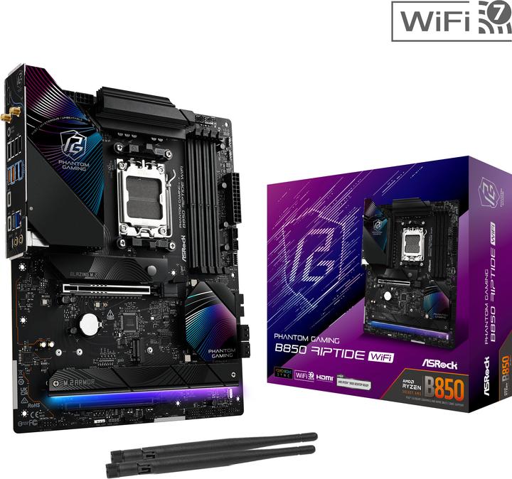 AsRock Phantom Gaming B850 Riptide WiFi (AM5, AMD B850, ATX)