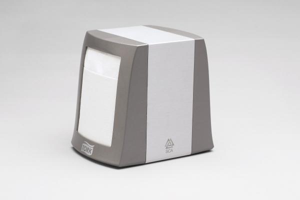 Immagine prodotto Tork 271800 Tischspender für Servietten Fastfold grau/weiss Ideal für Tische und volle Thekenflächen