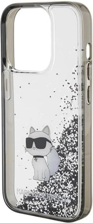 Immagine prodotto Karl Lagerfeld KLHCP15XLKCNSK Custodia rigida trasparente per iPhone 15 Pro Max 6,7" Liquid Glitter Choupette (Apple iPhone 15 Pro Max)