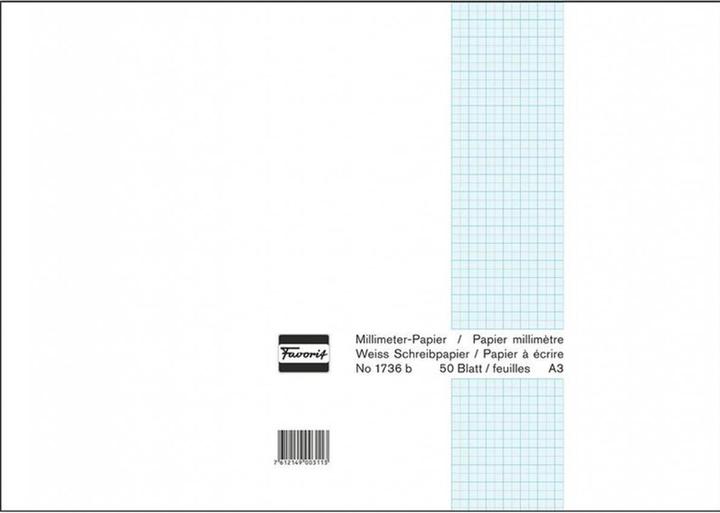 Immagine prodotto Favorit Blocco di carta millimetrica (A3, Quadretti, Copertina morbida)