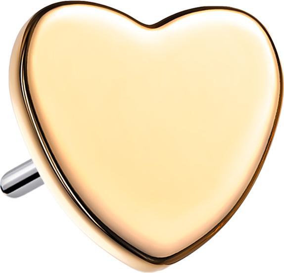 Immagine prodotto Star Piercing Cuore Threadless in oro rosa (senza ottone, Titanio)