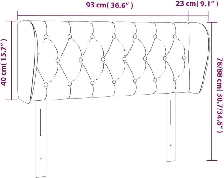 Image du produit vidaXL Kopfteil (93 x 23 x 88 cm)