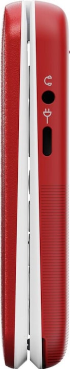 Actual product image Doro Leva L20, Clamshell, Single SIM, 7.11 cm (2.8"), 2 MP, 1150 mAh, Red, White (2.80", 2 Mpx, 4G)