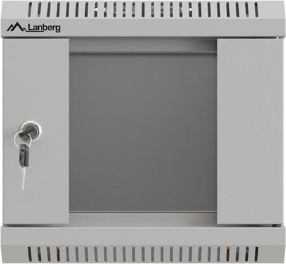 Produktbild Lanberg Szafa Instalacyjna Rack Wisząca 10 4u 300x300 Szara Drzwi Przeszklone (Flat Pack) (4 HE, 10 Zoll Rack)