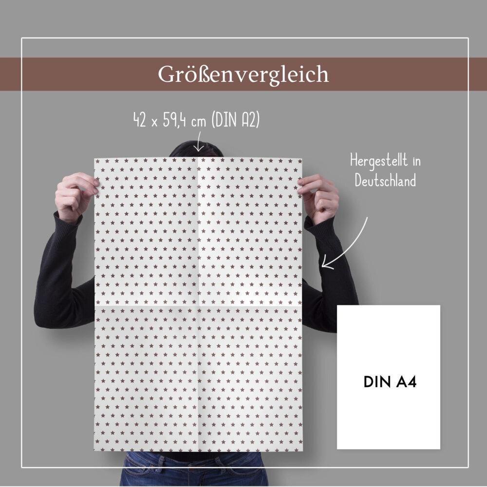 Dabelino, Geschenkverpackung, Geschenkpapier-Set für Sterne (rot-brau (Geschenkpapier, 4 x)
