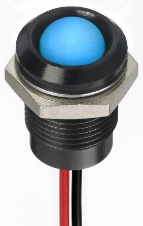 Produktbild RS PRO 14mm prom IP67 sealed black LED,blue 12V