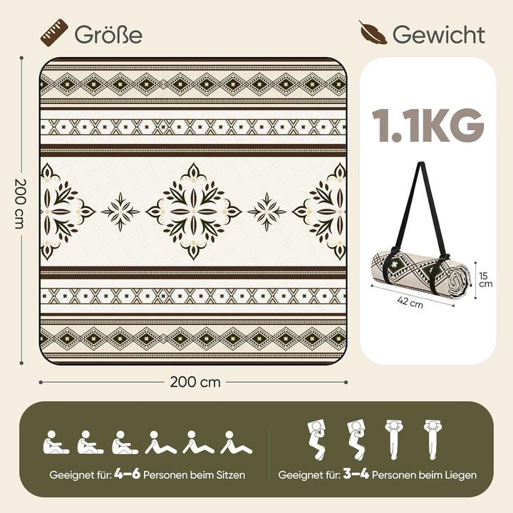 Produktbild Sekey Wasserdichte Picknickdecke
