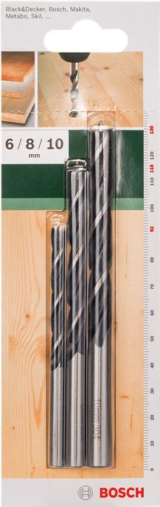 Actual product image Bosch Zubehör 3-piece wood drill bit set 6.0 8.0 10.0 mm (6 mm, 8 mm, 10 mm)