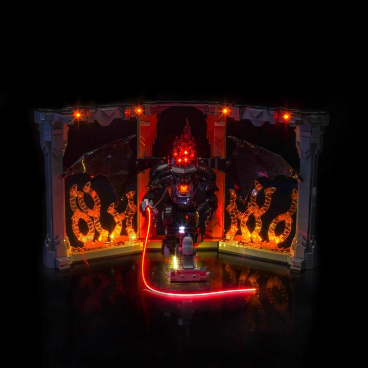 Produktbild BrickBling LED Licht Set für LEGO Der Herr der Ringe: Balrog™ Bücherstütze (10367) inkl. Fernbedienung