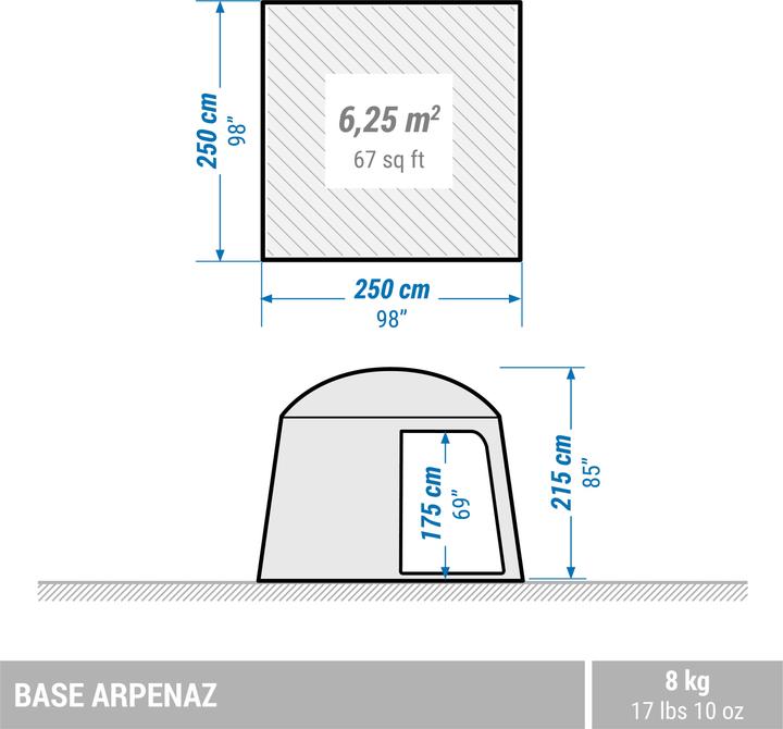 Image du produit Quechua Arpenaz Base (Tente igloo, 7.95 kg, 6 personnes)