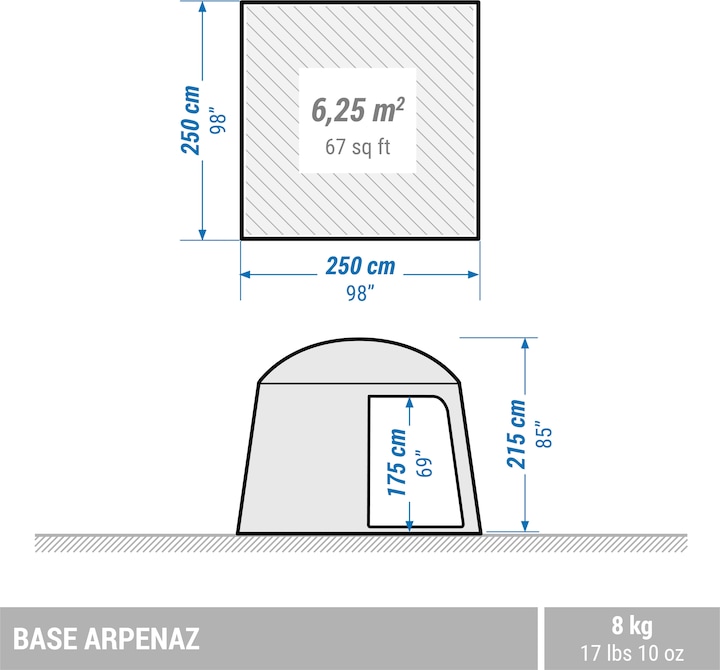 Produktbild Quechua Arpenaz Base (Kuppelzelt, 7.95 kg, 6 Personen)