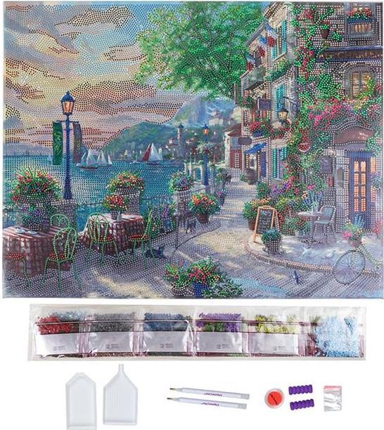 Image du produit Craft Buddy Crystal Art Kit French Riviera Café 40 x 50 cm