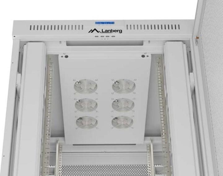 Produktbild Lanberg Stehender 19" Rack-Schrank 47U 800x1200 grau mit perforierten Türen und LCD (Flat Pack) V2 (10.86 HE, 19 Zoll Rack)