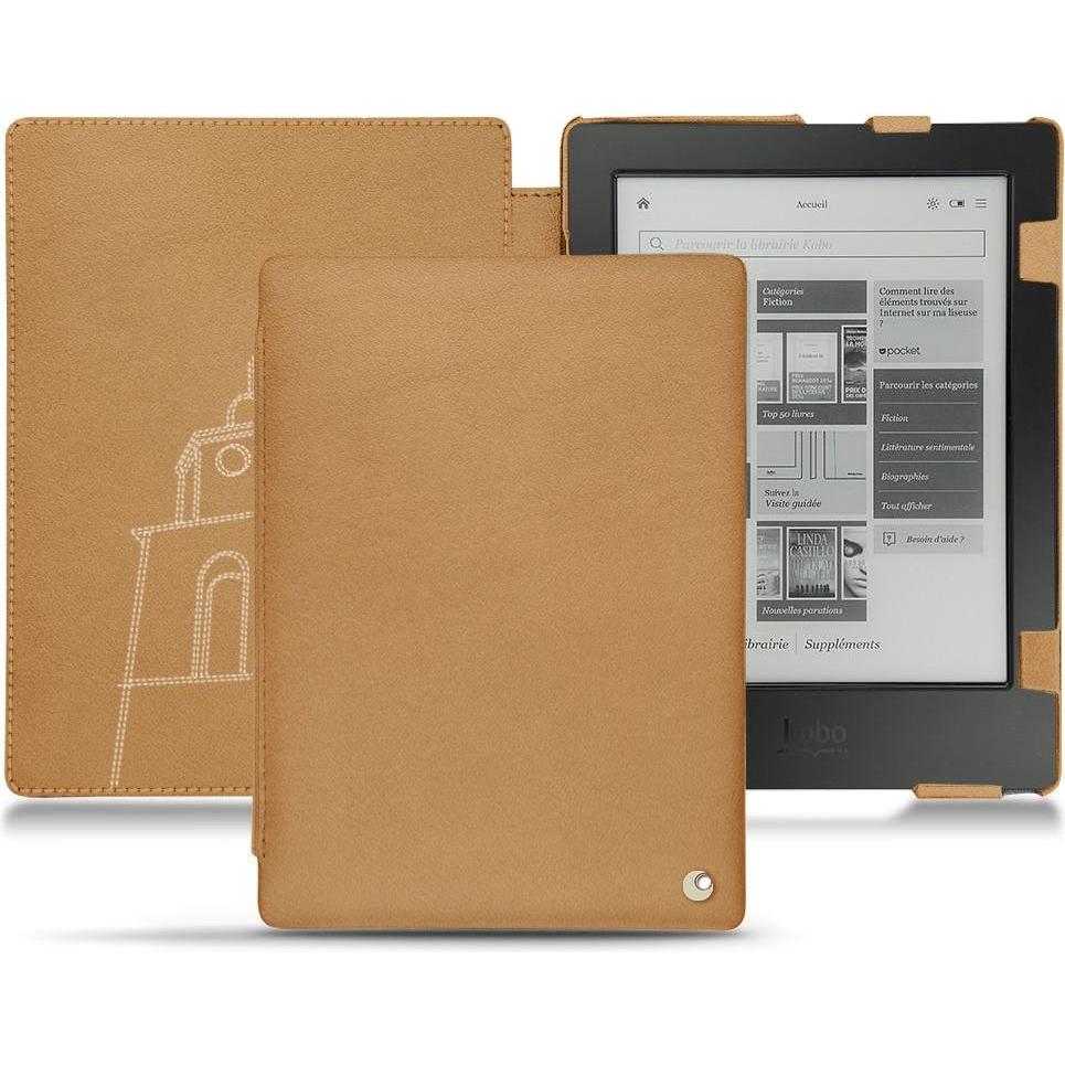 Noreve Lederschutzhülle horizontal (Aura H2O), Tablet Hülle, Braun